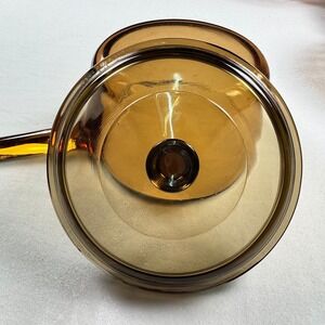 Vision Corning Amber Glass Saucepan 1.5L V-1.5-B with Pyrex P-83-C Lid France